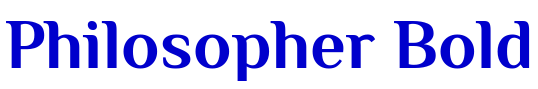 Philosopher Bold шрифт